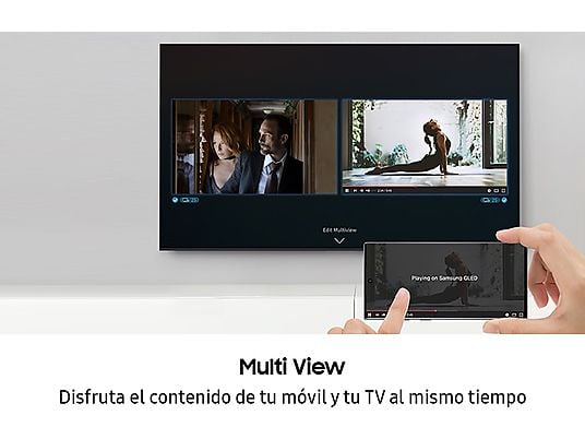 TV QLED 75" - Samsung 75Q60T, 4K UHD 2020, Smart TV, HDR 10+, IA, Asistentes de voz, Negro