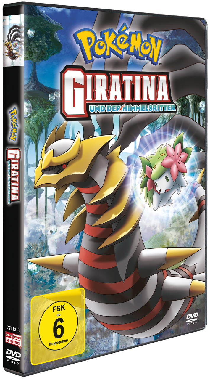 DVD-Cover für Pokémon-Film. Giratina und Shaymin werden gezeigt.