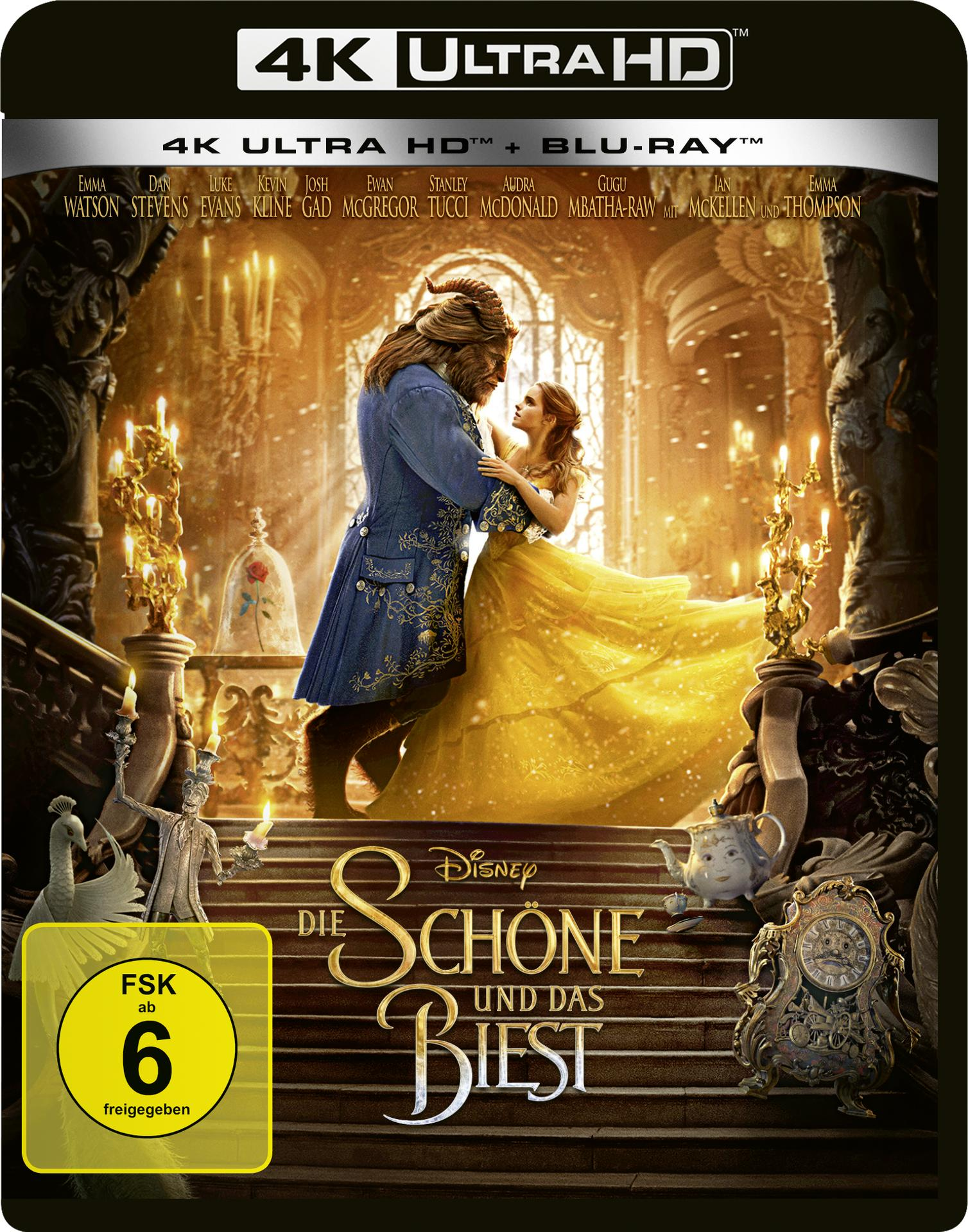 Filmplakat von 'Die Schöne und das Biest' mit Belle und dem Biest.