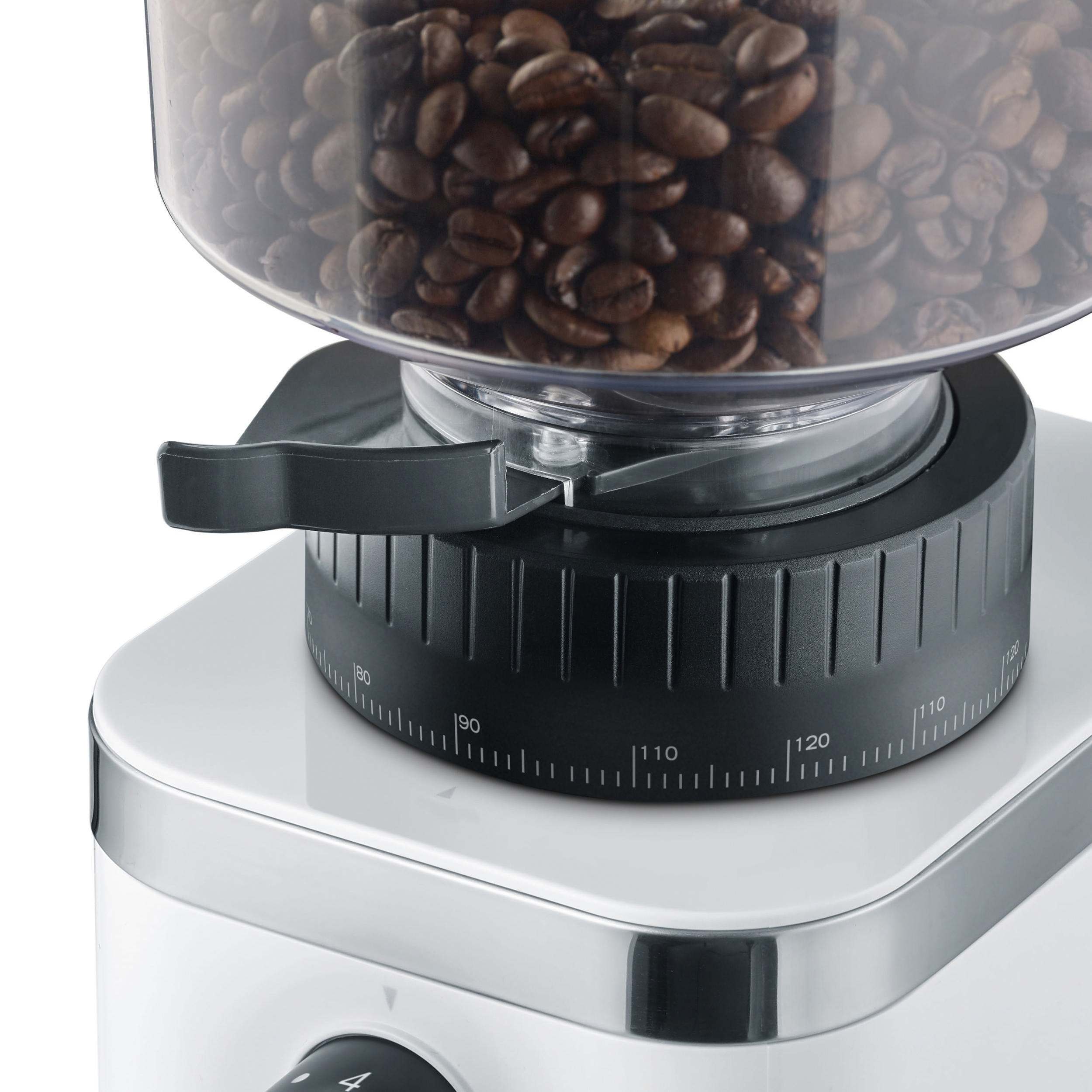 135 Watt, Edelstahl-Kegelmahlwerk Kaffeemühle 501 CM Weiß GRAEF