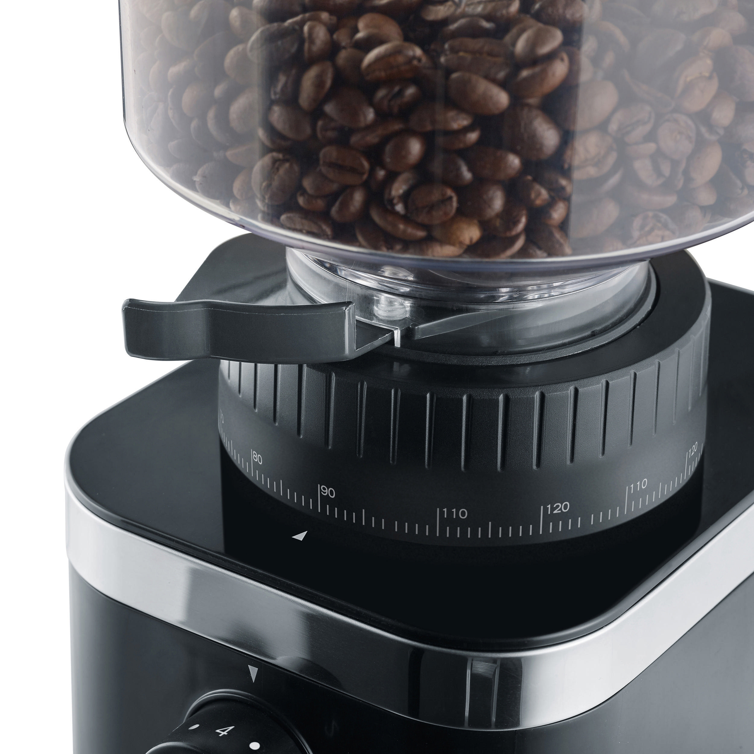 GRAEF CM 502 Kaffeemühle Schwarz 135 Watt, Edelstahl-Kegelmahlwerk