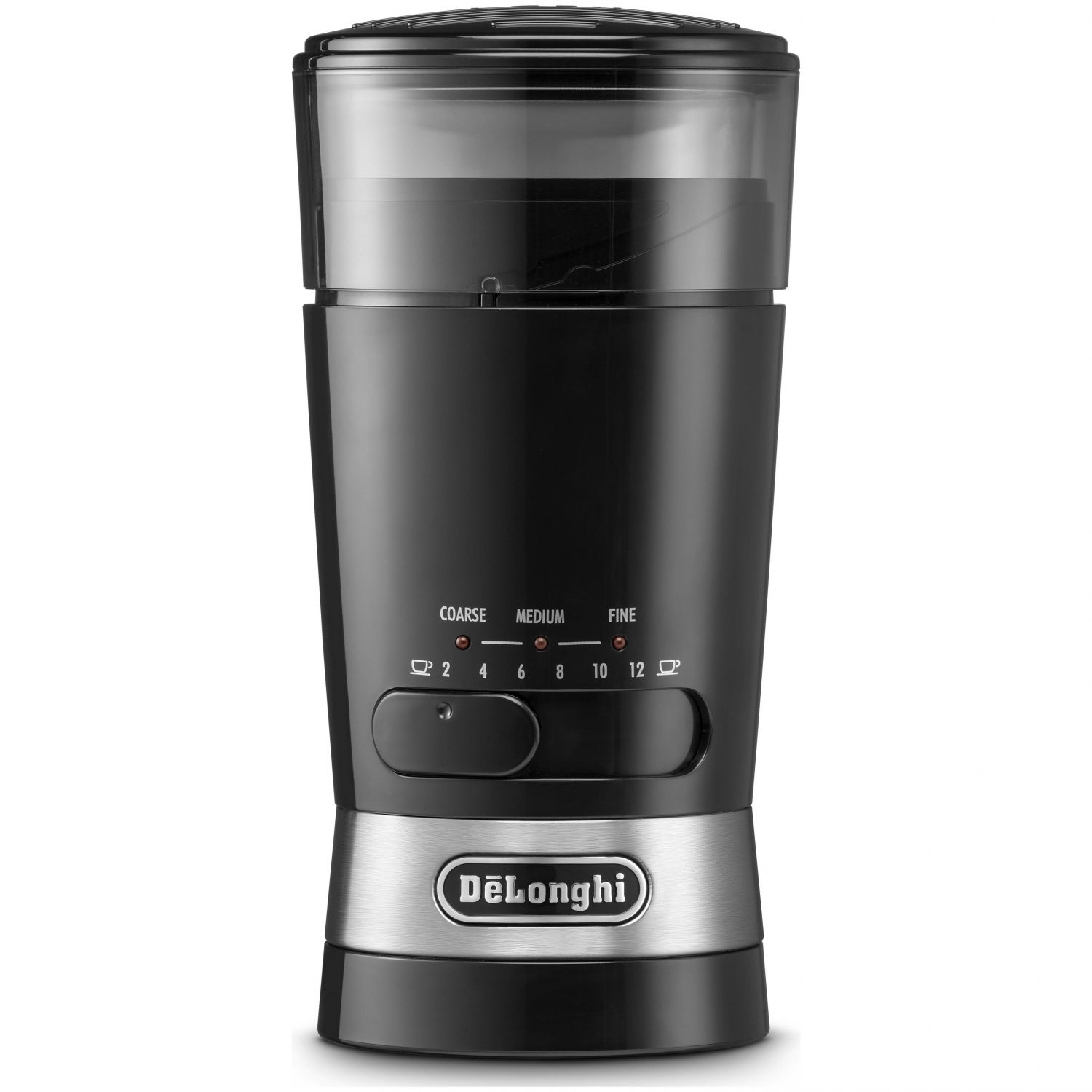 Delonghi Kg210 Molinillo café capacidad 90 gramos cuchillas acero tazas ajustable nivel molienda uso sencillo 170 w color negro 210 hasta 12 3 170w