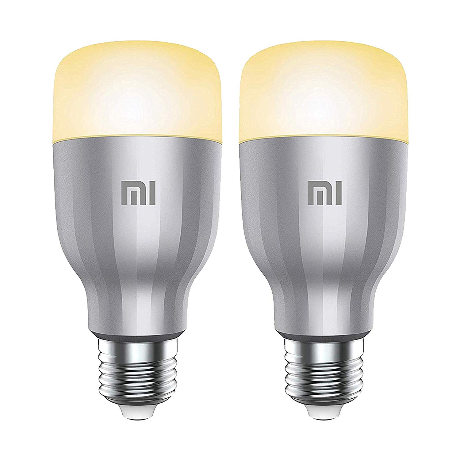 Bombilla - Xiaomi LED Smart Bulb, Pack de 2, 4000K, 800 lm, Blanco y color