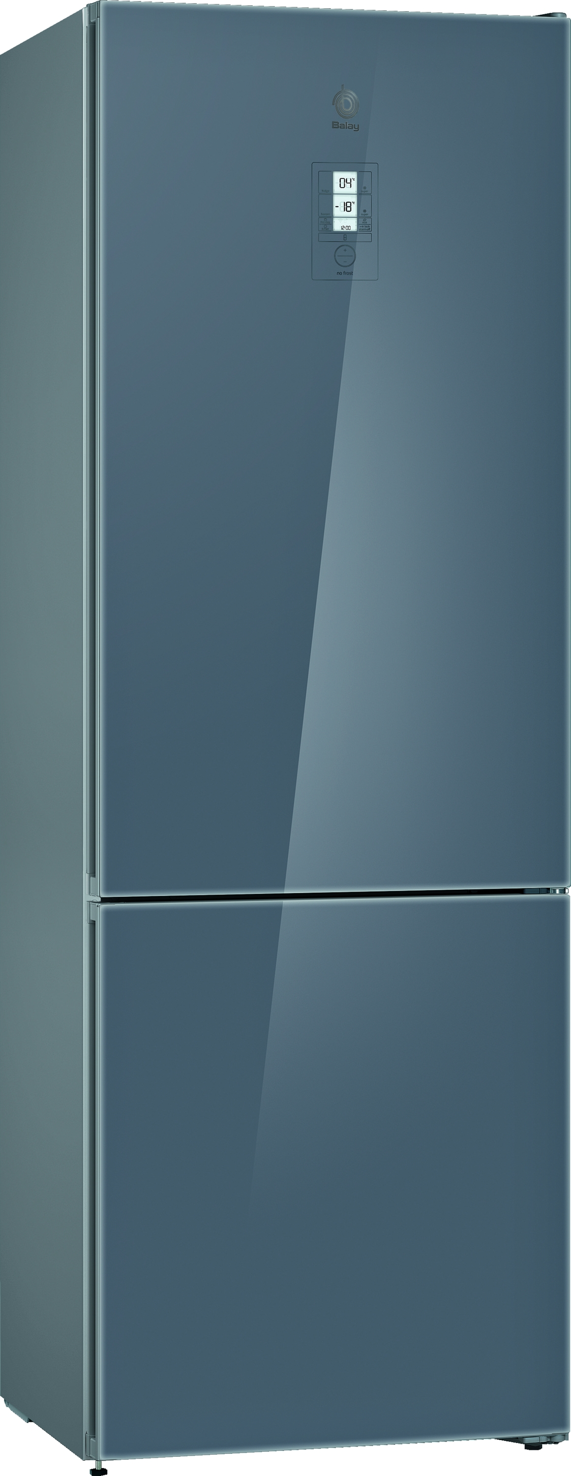 Frigorífico combi - Balay 3KFE778GI Cristal, 435 l, No Frost, Cajón ExtraFresh Comfort, 203 cm, 40 dB, Gris