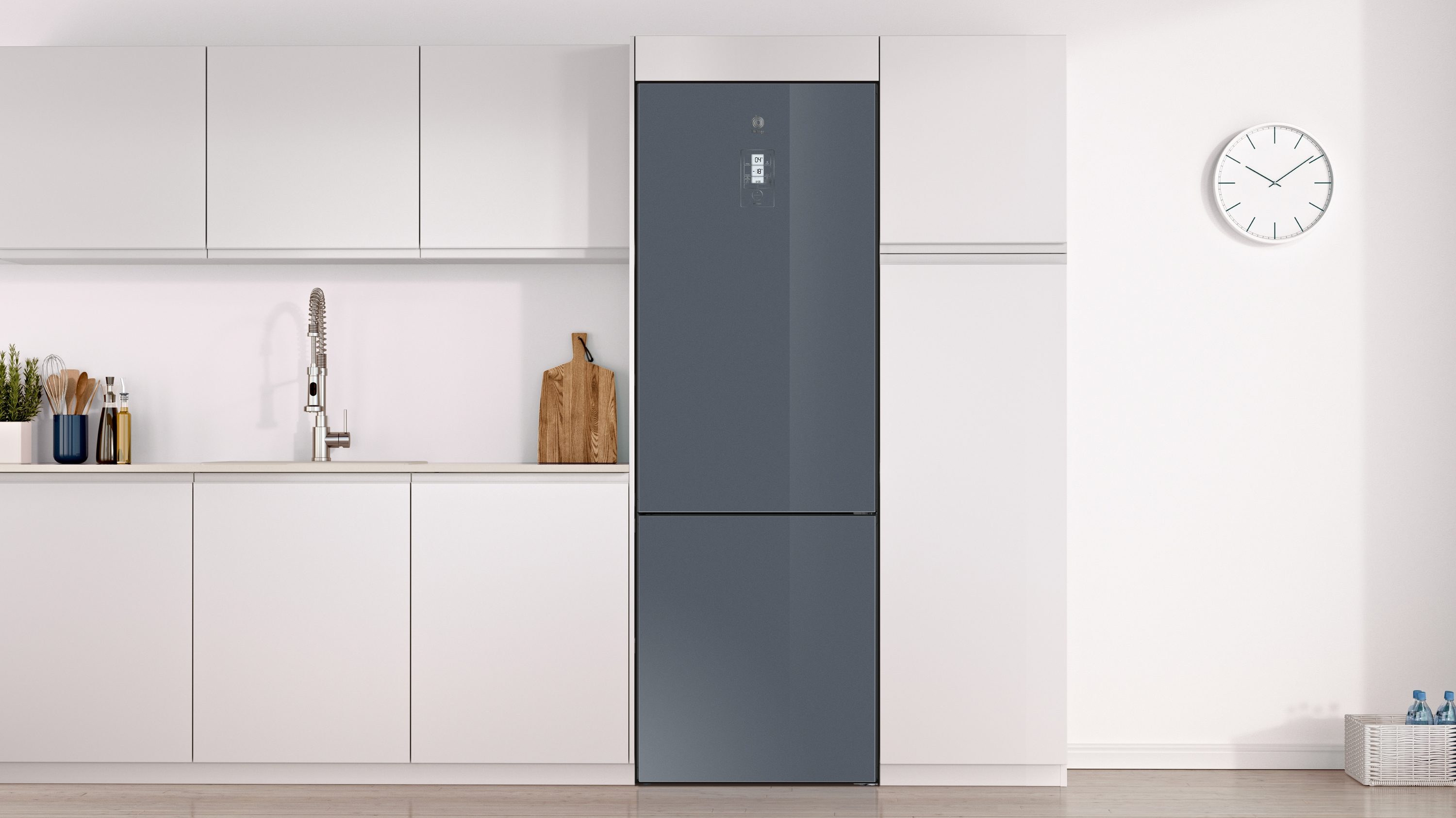 Frigorífico combi - Balay 3KFE778GI Cristal, 435 l, No Frost, Cajón ExtraFresh Comfort, 203 cm, 40 dB, Gris