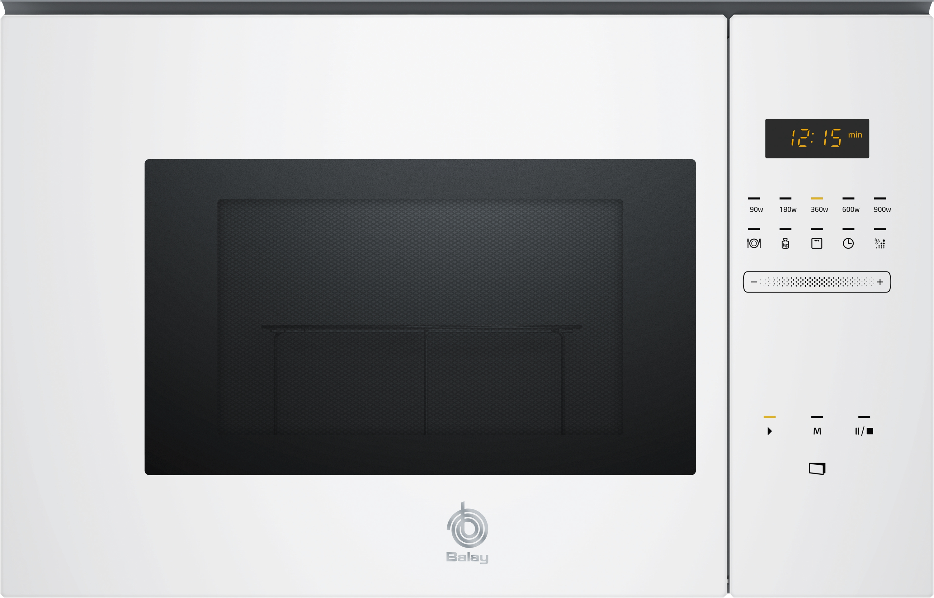 REACONDICIONADO Microondas integrable - Balay 3CG5175B0, 900 W, Grill 1200 W, 5 Potencias, 25 L, Blanco