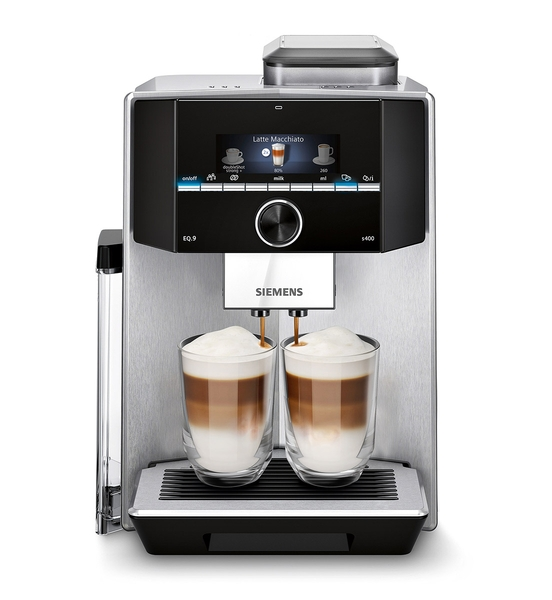 SIEMENS EQ.9 s400 TI924301RW - Volautomatische espressomachine - Maximaal aantal kopjes: 2 - Zilver