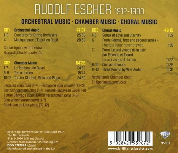 VARIOUS - Escher,Rudolf:Orchestral Music,Chamber Music  - (CD)