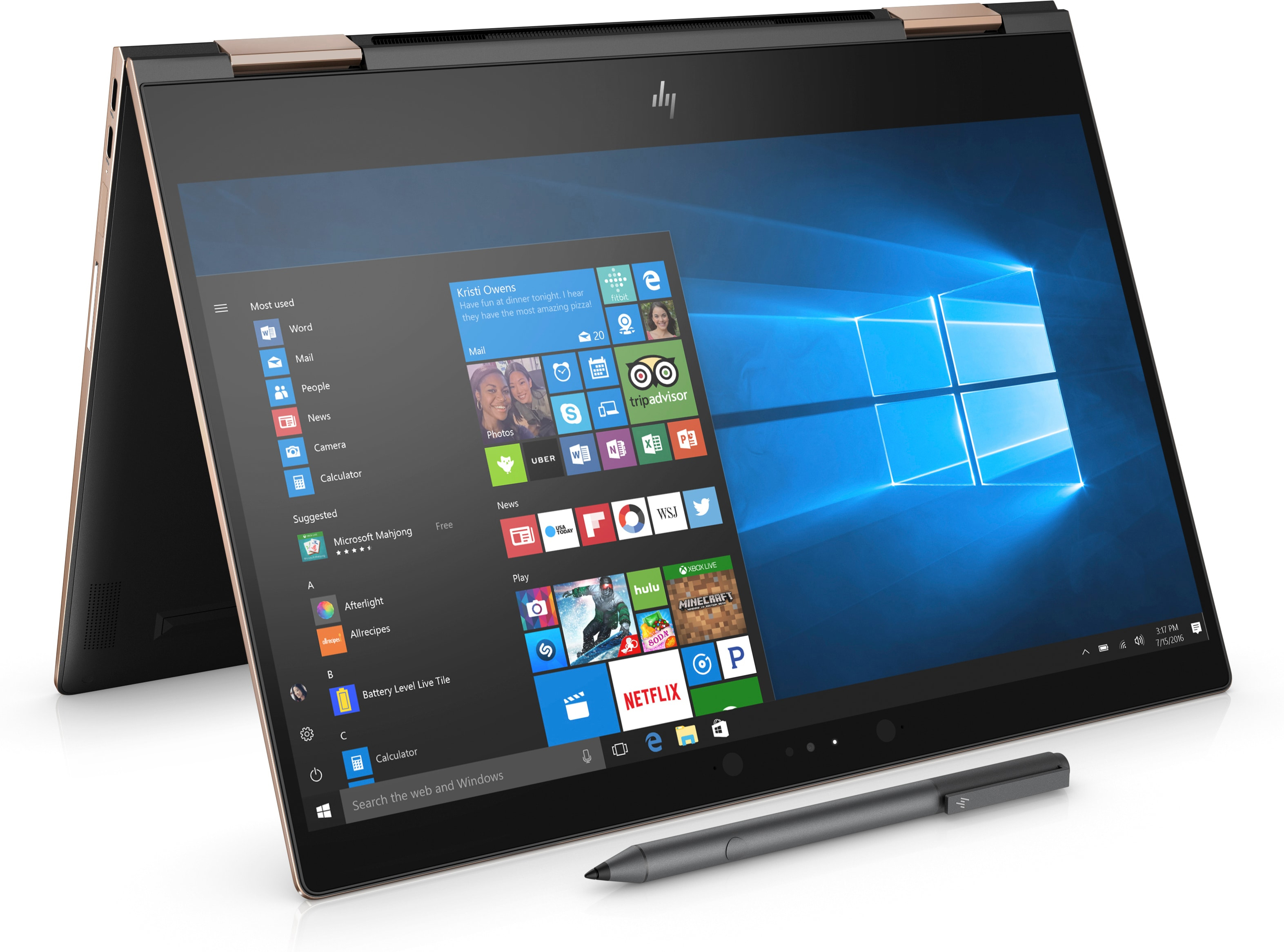 HP Spectre x360 13-ae034ng - 13,3 Zoll - Intel® Core™ i7 i7-8550U - 16 GB - 1 TB - Intel® UHD 620 - Windows 10 Home (64 Bit)