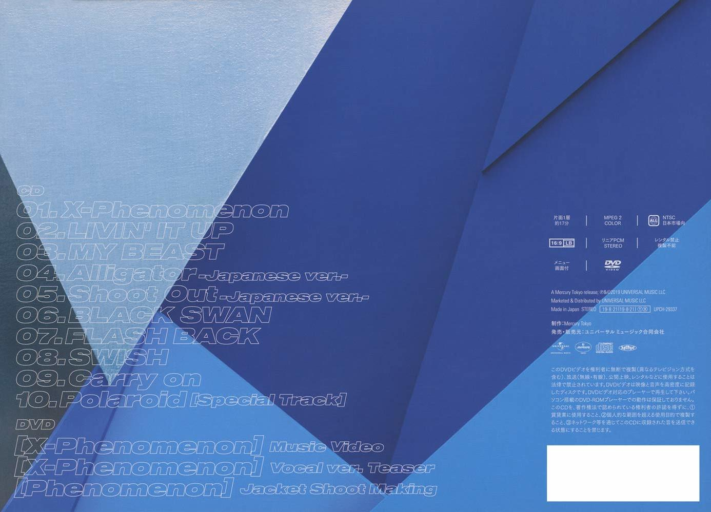 Back cover of a CD with track titles and copyright info.