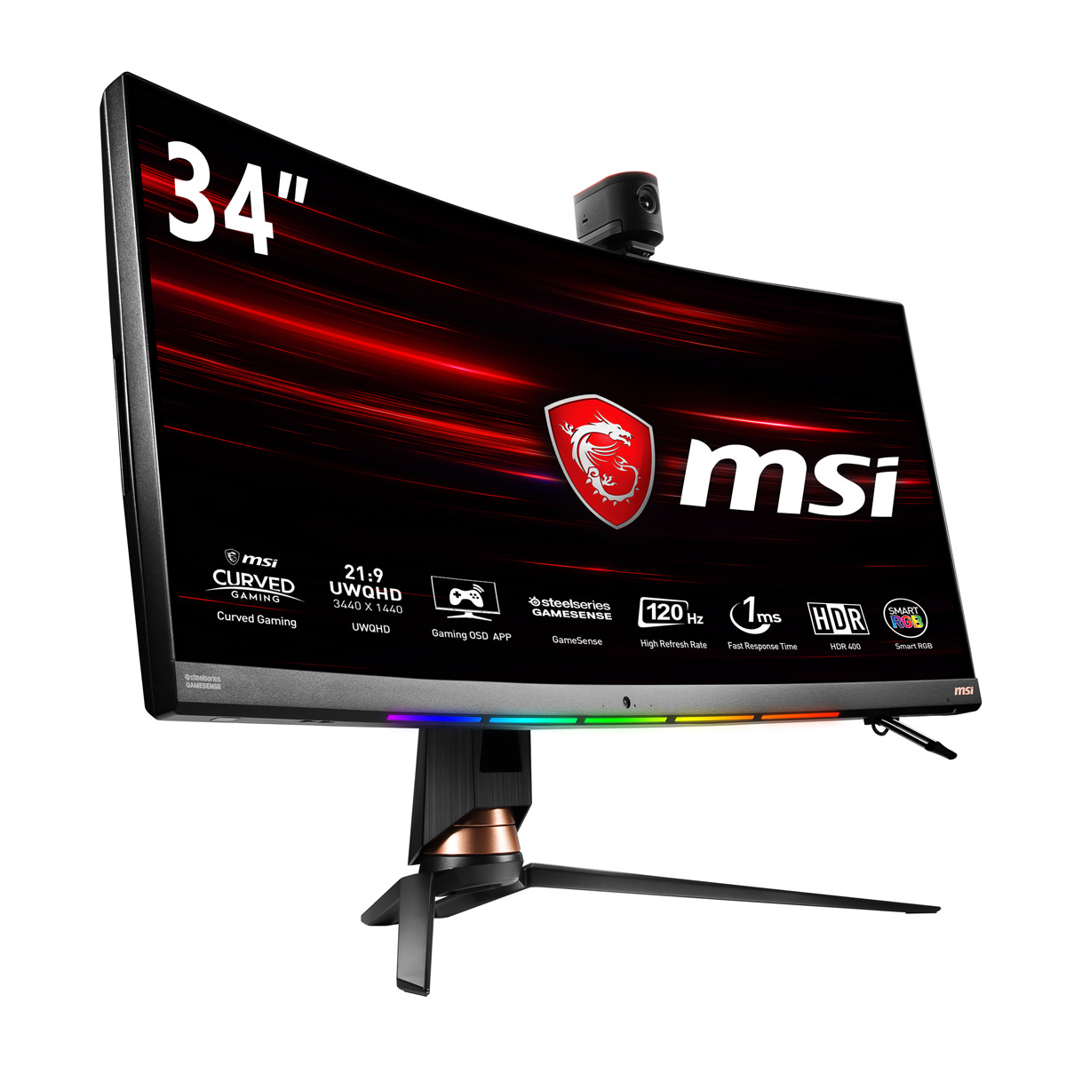 Monitor - MSI Optix MPG341CQRV 34" LED UltraWide QuadHD HDR 120Hz Curva