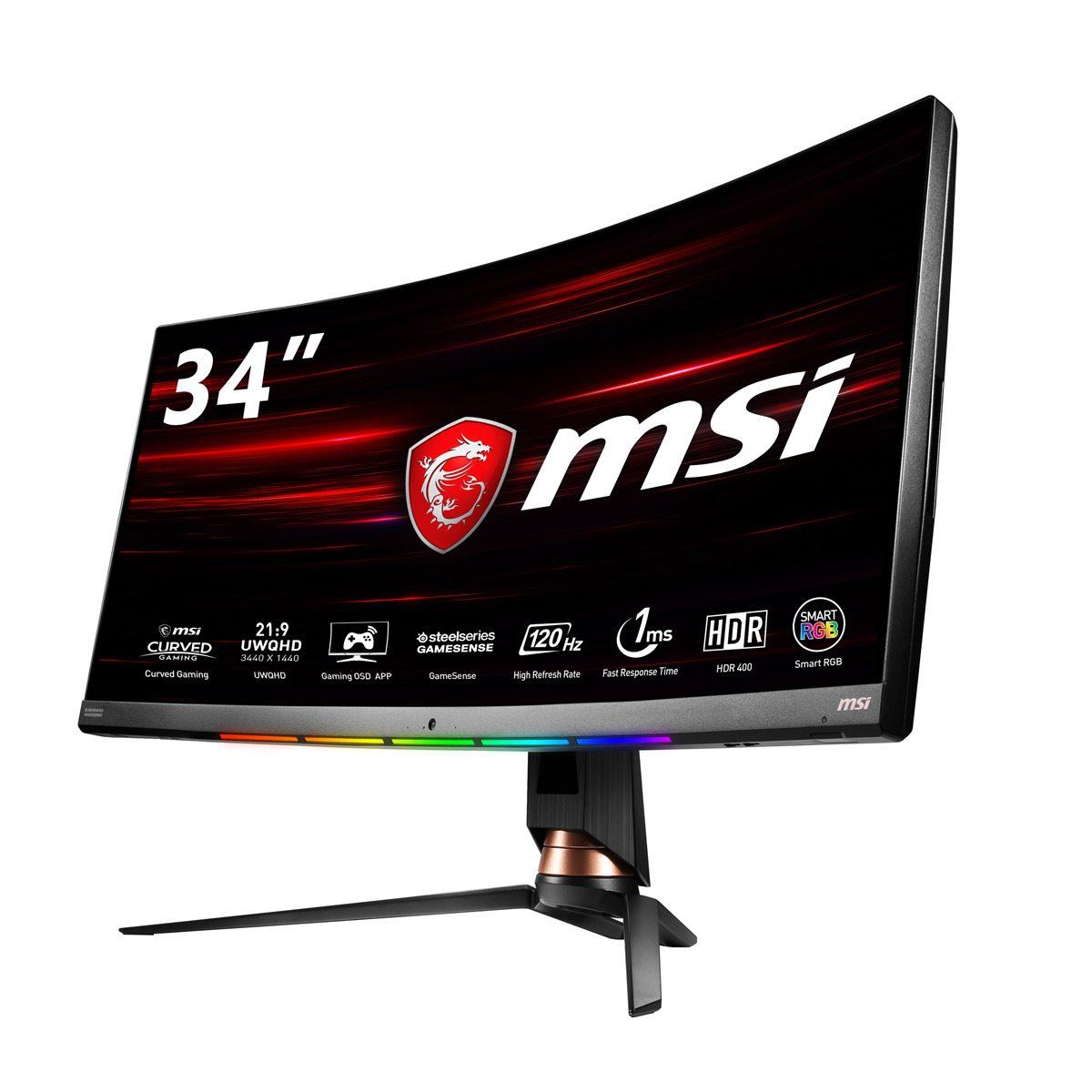 Monitor - MSI Optix MPG341CQRV 34" LED UltraWide QuadHD HDR 120Hz Curva