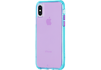 CASE-MATE Tough Clear Turquoise/Paars Neon iPhone Xs