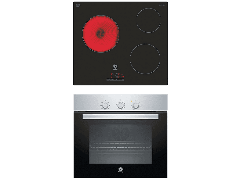 Cocina Balay 3hv831xp placa 3 zonas horno multifunción aire caliente 3d 60 cm inox conjunto de 3hv831xp. 66