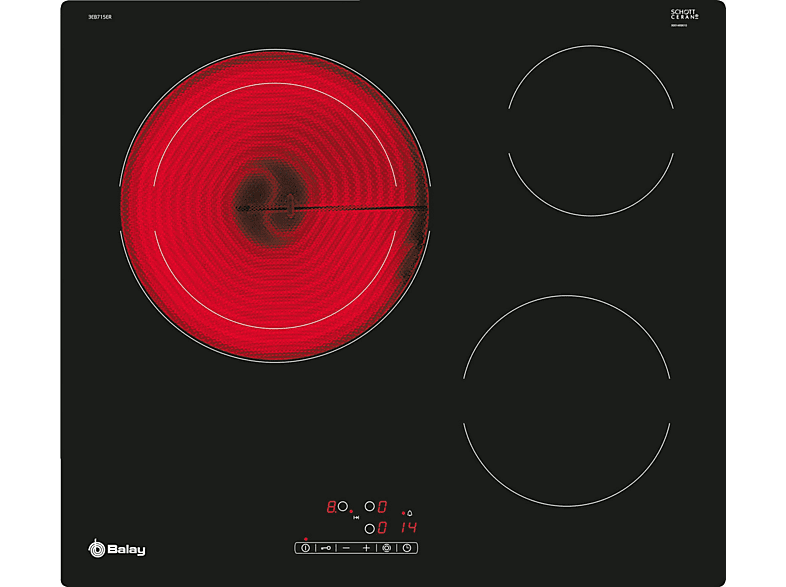 Vitrocerámica independiente Balay 3EB715ER 3 ZonasPuntronic