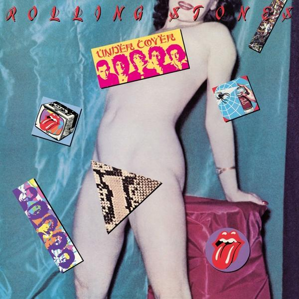 Pochette d'album avec une personne nue. La pochette est colorée avec des images recouvrant des parties du corps.