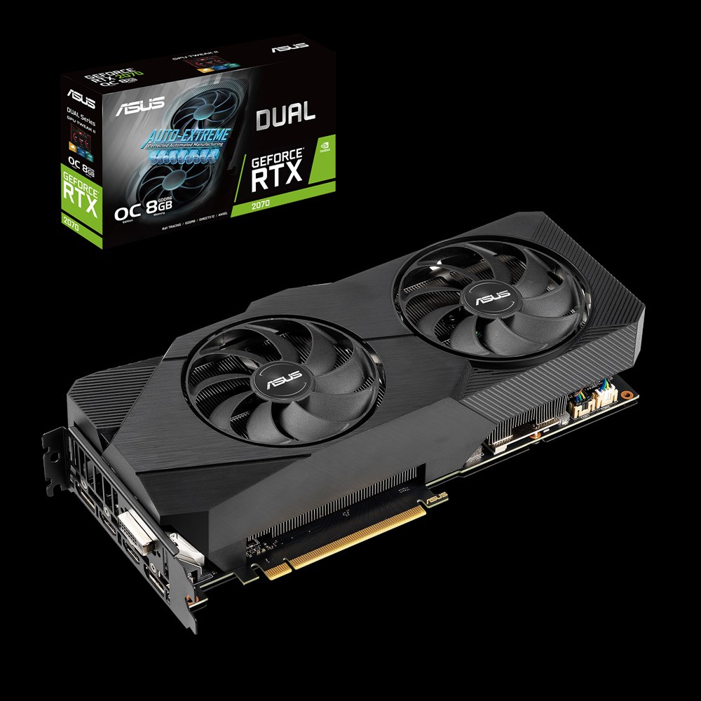 ASUS GeForce RTX™ 2070 Dual Evo OC 8GB (90YV0CN1-M0NA00) (NVIDIA, Grafikkarte)
