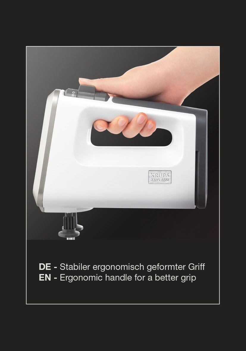 KRUPS GN 9031 Handmixer Weiß (500 Watt)