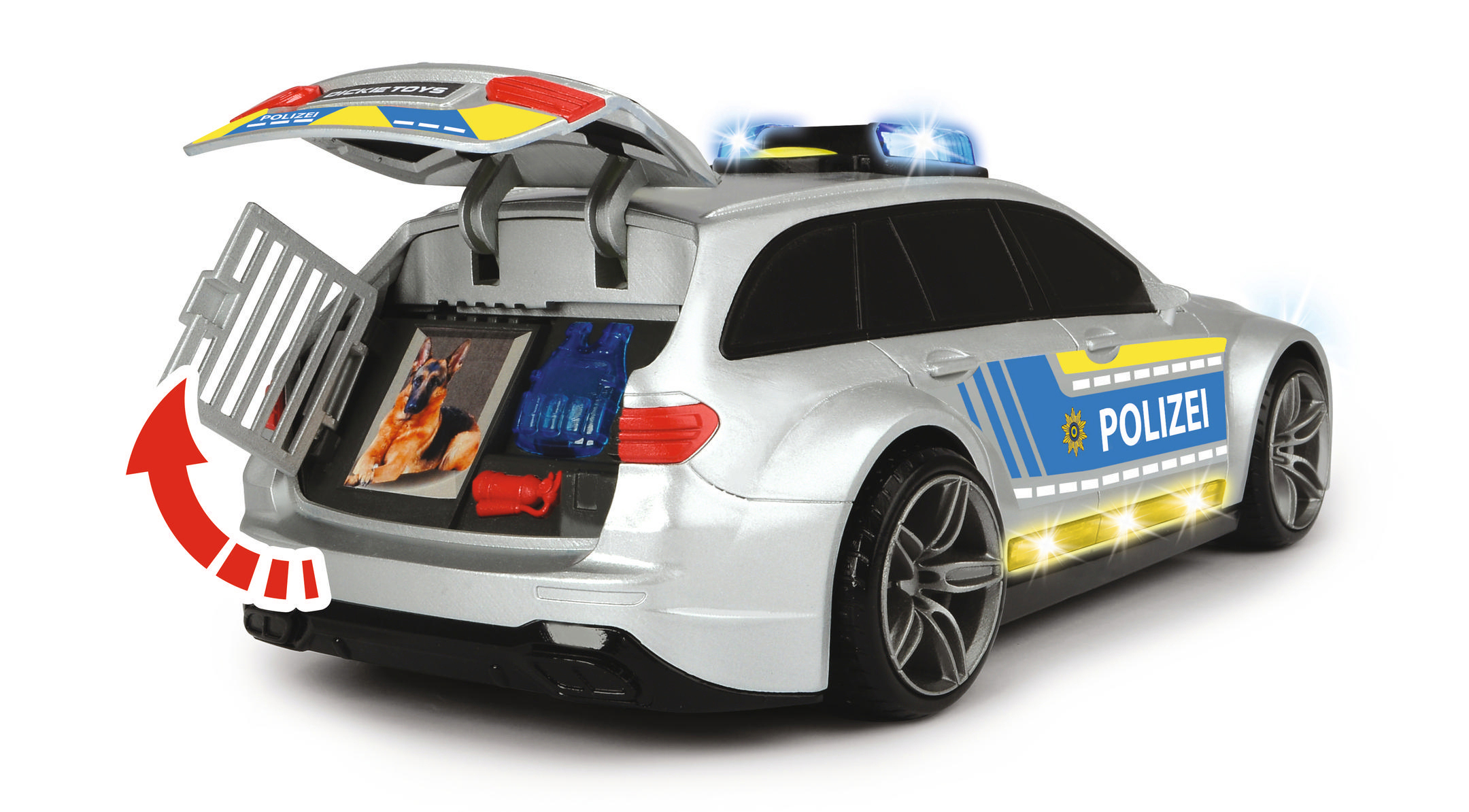 Motorisiertes E43, Freilauf mit Spielzeugauto Blau/Silber DICKIE-TOYS Spielzeugauto Mercedes-AMG