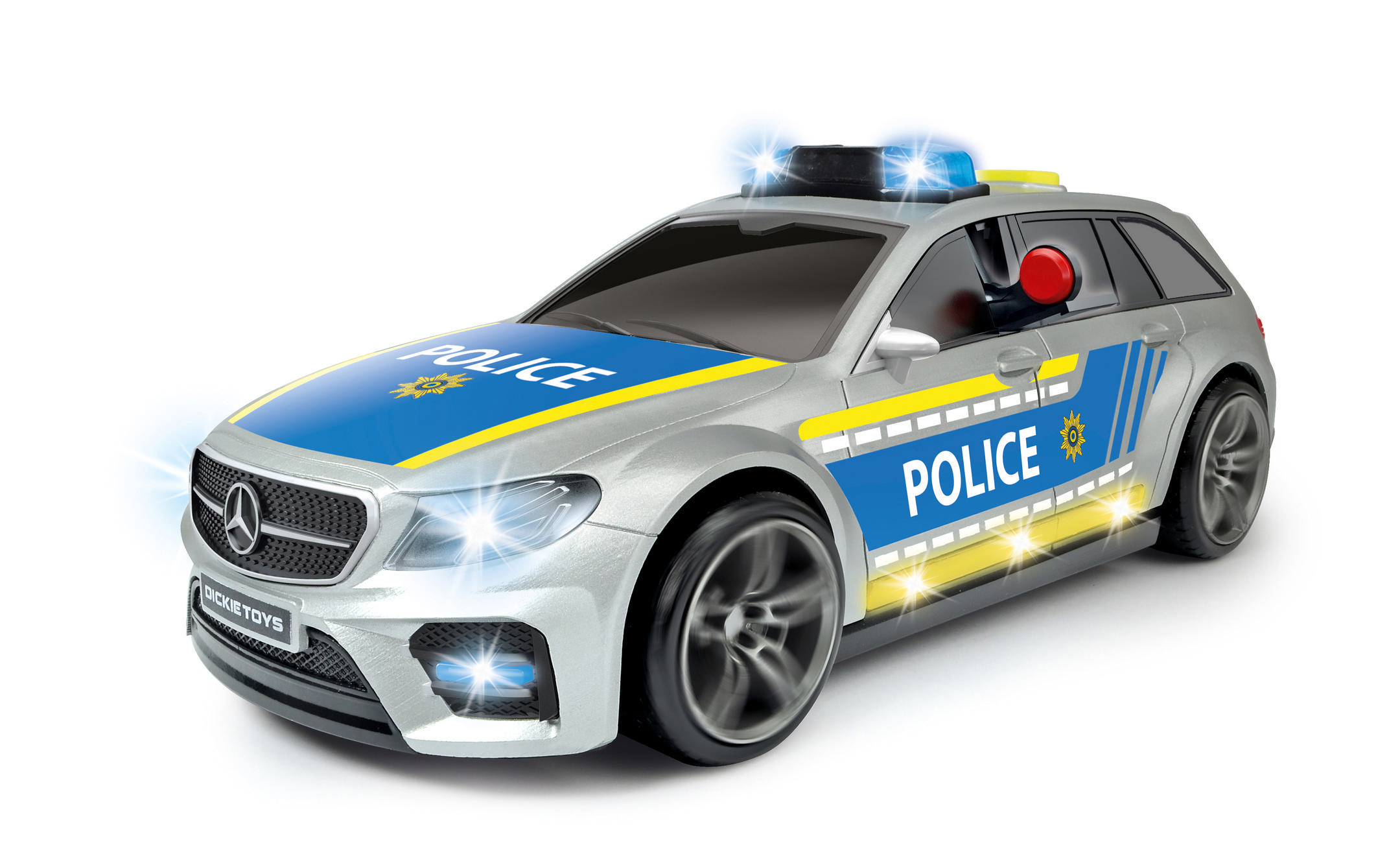 Motorisiertes E43, Freilauf mit Spielzeugauto Blau/Silber DICKIE-TOYS Spielzeugauto Mercedes-AMG