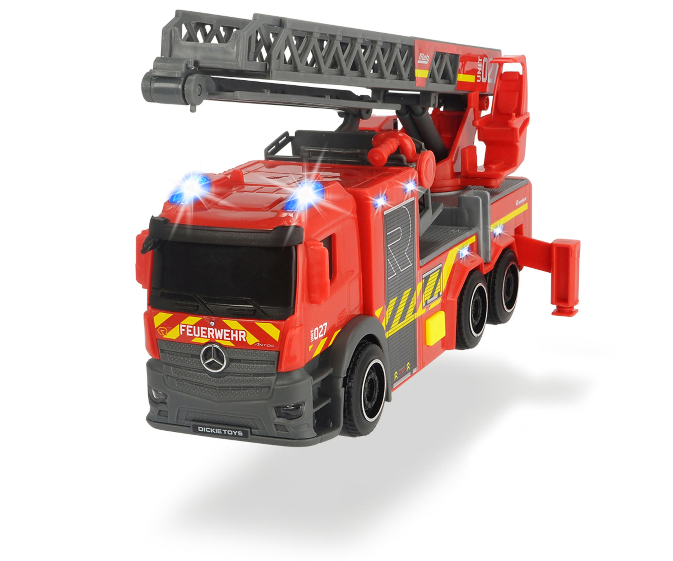 Drehleiter Rot Feuerwehrauto mit Spielzeugauto DICKIE-TOYS