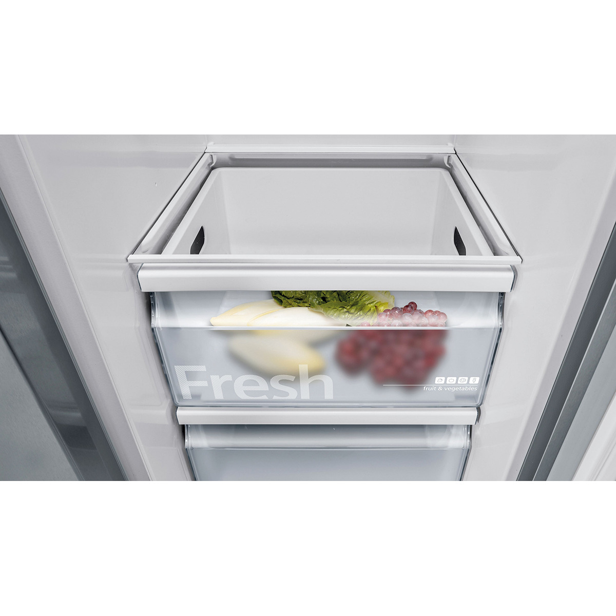 Frigorífico americano - Siemens, KA93NVIFP, 560 l, 189 l, 371 l, Independiente, 42 dB, Acero