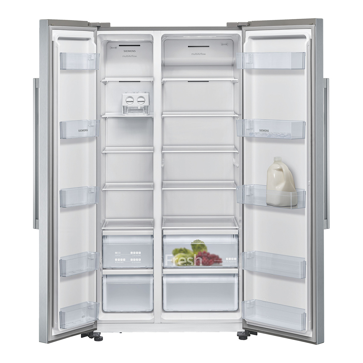 Frigorífico americano - Siemens, KA93NVIFP, 560 l, 189 l, 371 l, Independiente, 42 dB, Acero