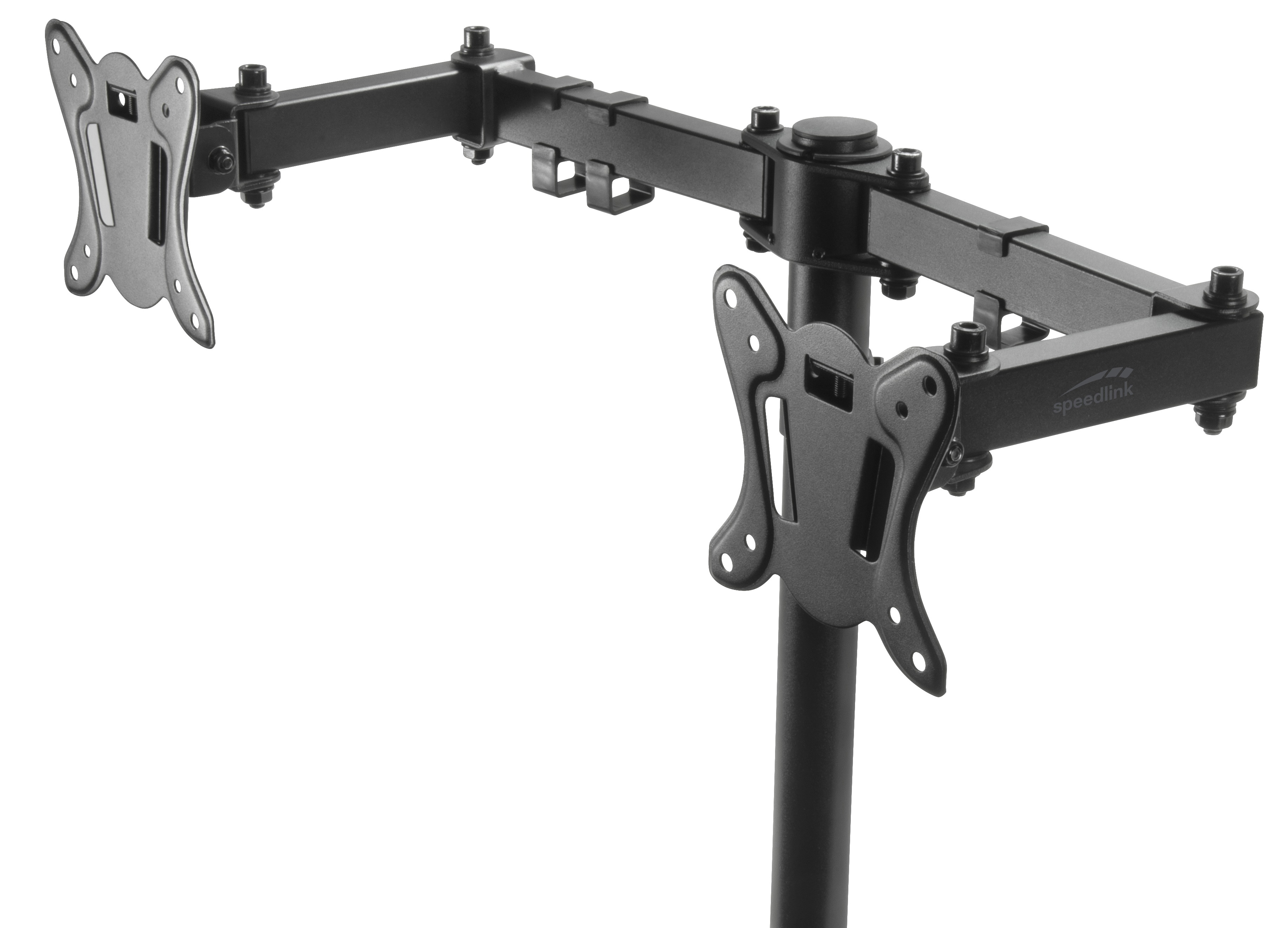 SPEEDLINK VESYON Dual Monitor Arm, Geeignet für Monitore mit 13 – 27“ (33 – 68.6cm) und einem Gewicht von jeweils bis zu 8kg, Schwarz