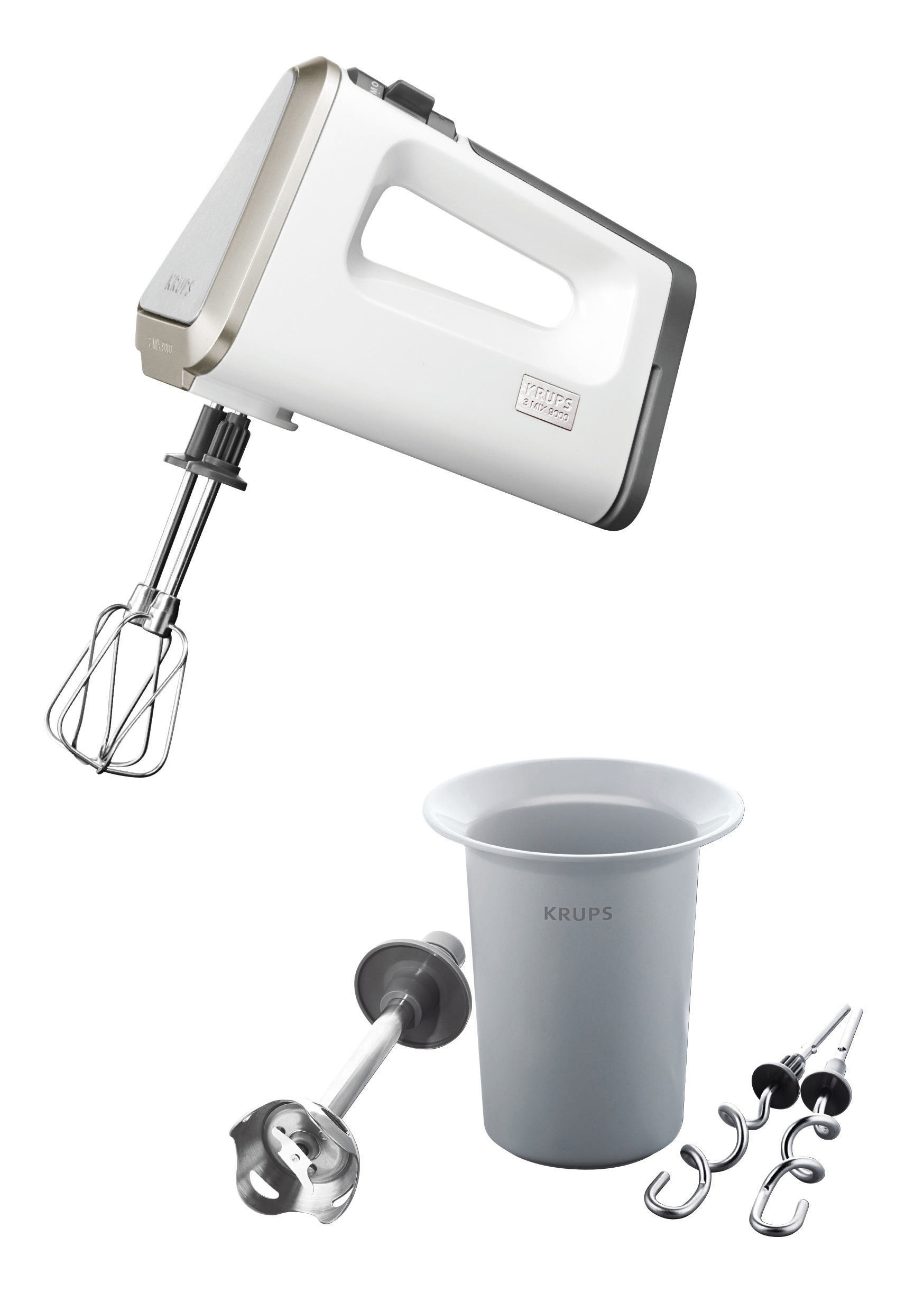 KRUPS GN 9031 Handmixer Weiß (500 Watt)