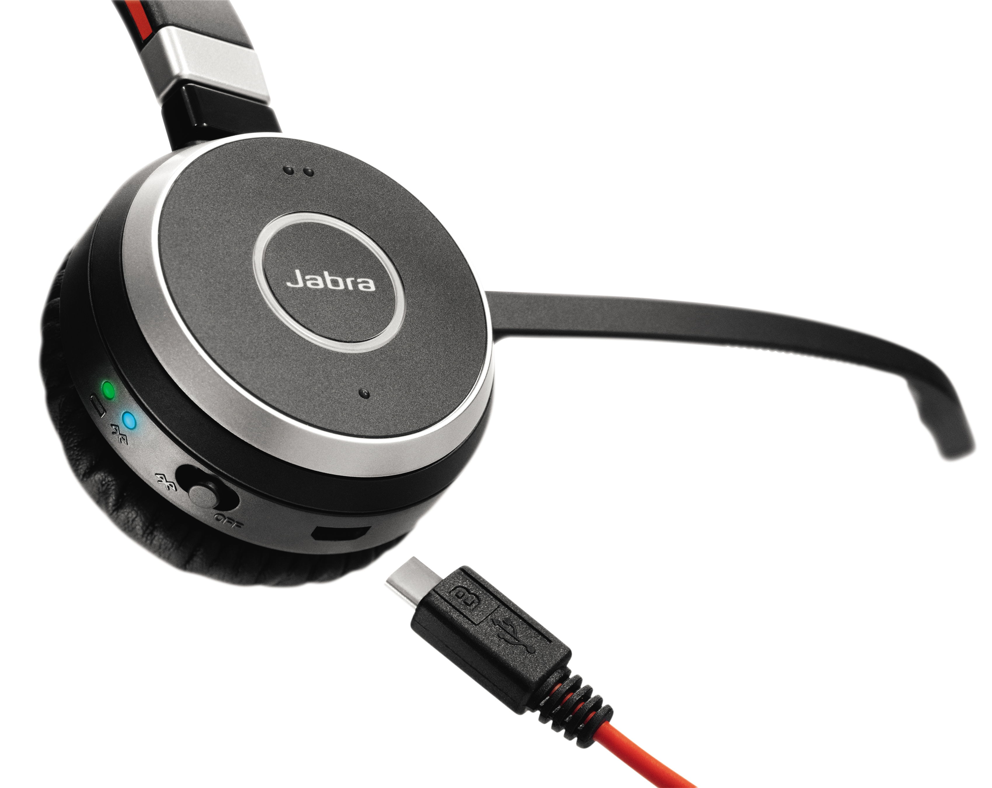 JABRA Evolve 65 UC monaural USB NC mit Ladestation Headset