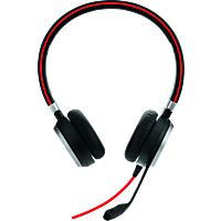 JABRA Evolve 40 UC binaural (mit 3.5 mm Klinke) Headset Schwarz
