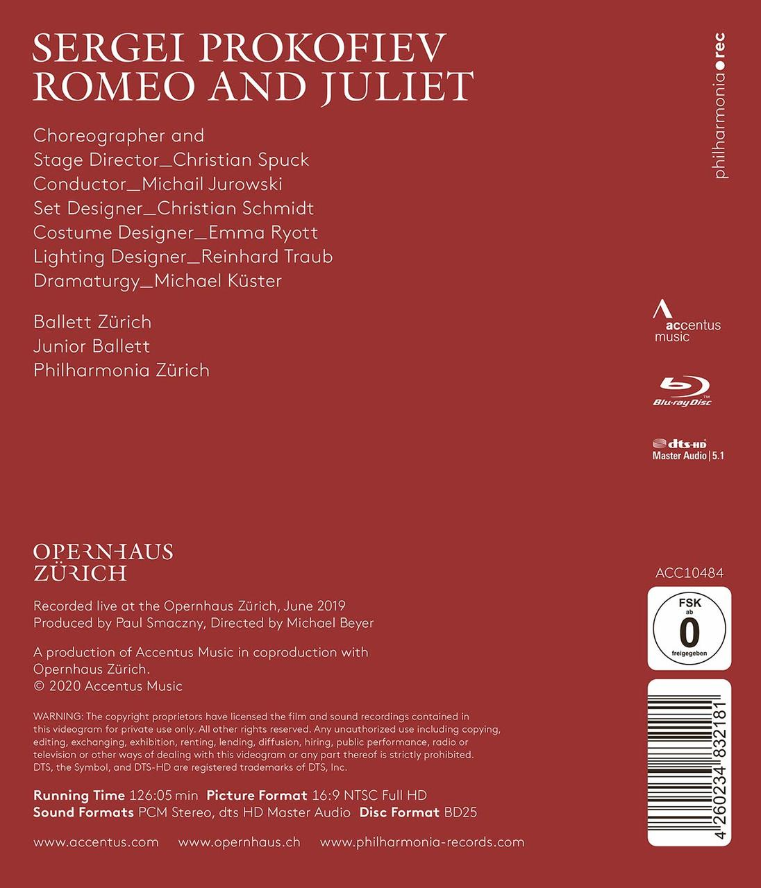Julia Ballet und Philharmonia Romeo - Zürich (Blu-ray) - Junior Zürich, Ballet,
