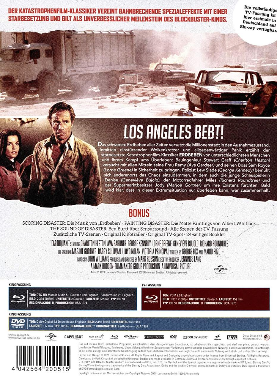 Filmplakat. Bild eines Filmplakats für einen Katastrophenfilm. Enthält Text und Bilder von Autos und Menschen.