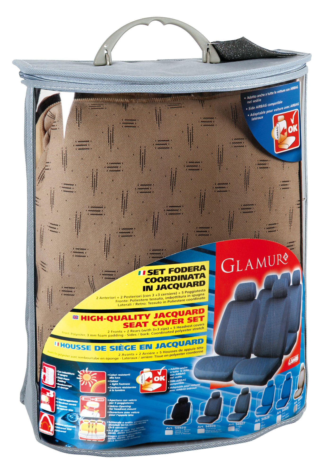 LAMPA Glamour 11 részes üléshuzat szett, bézs