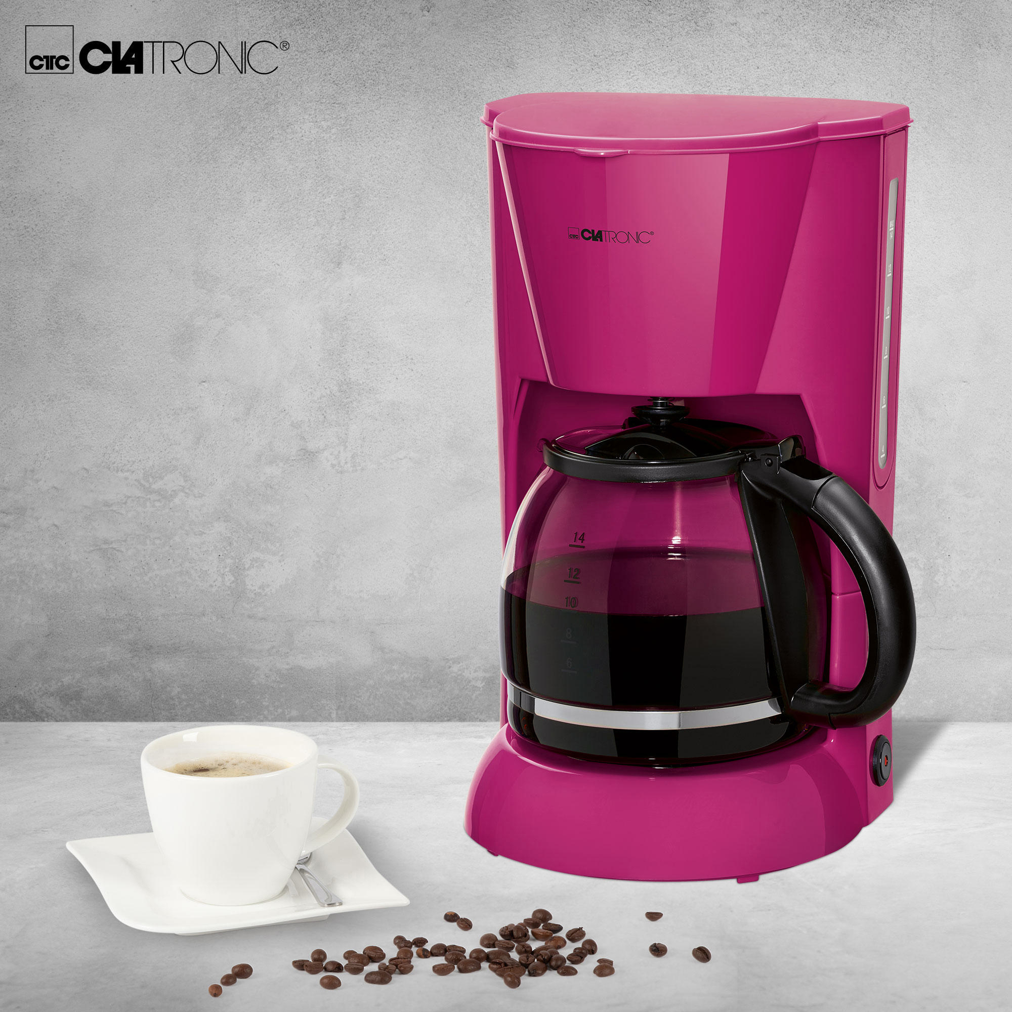 CLATRONIC KA 3473 Kaffeemaschine Brombeer