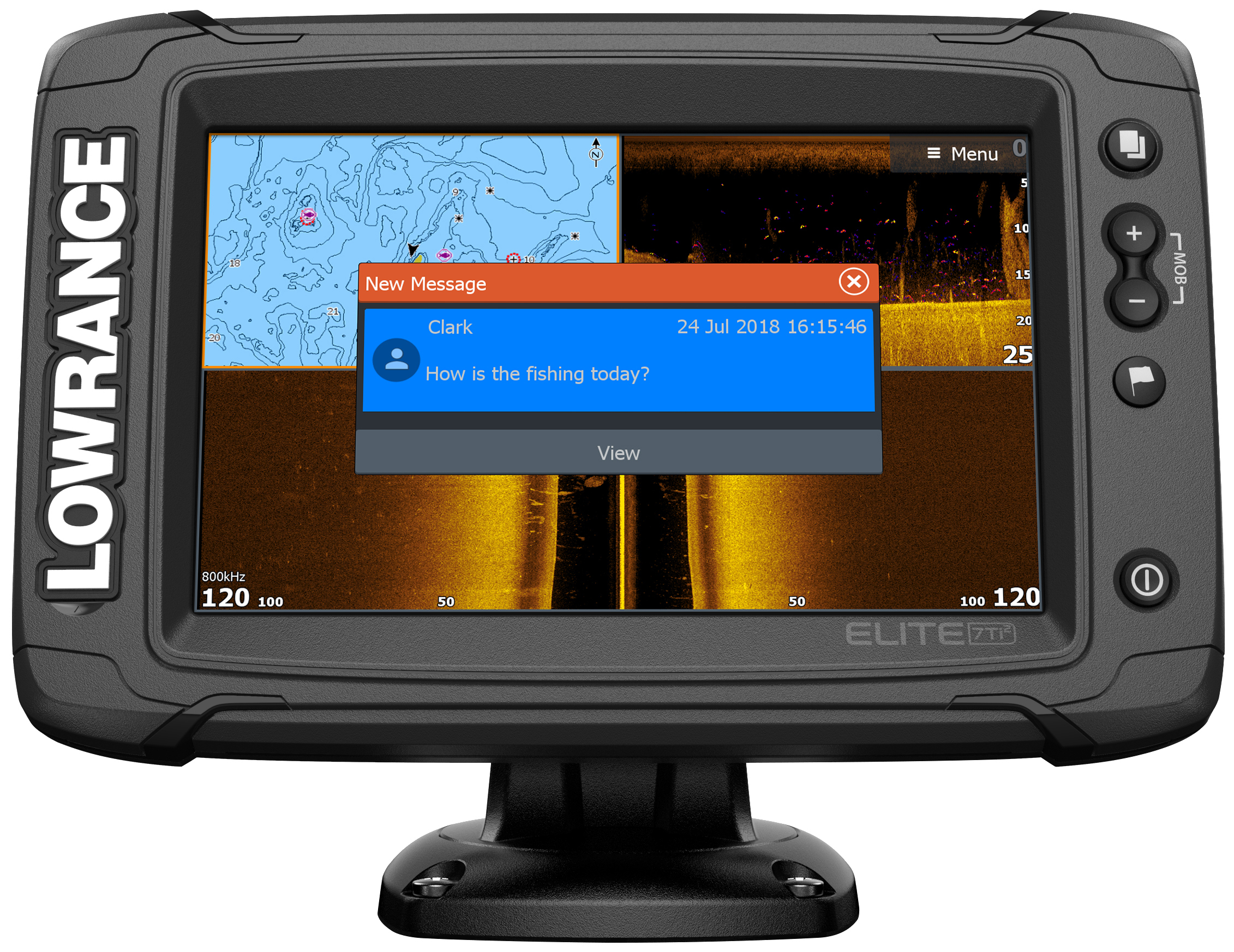 LOWRANCE Elite-7 TI2 ohne Schwinger Angeln, Schifffahrt