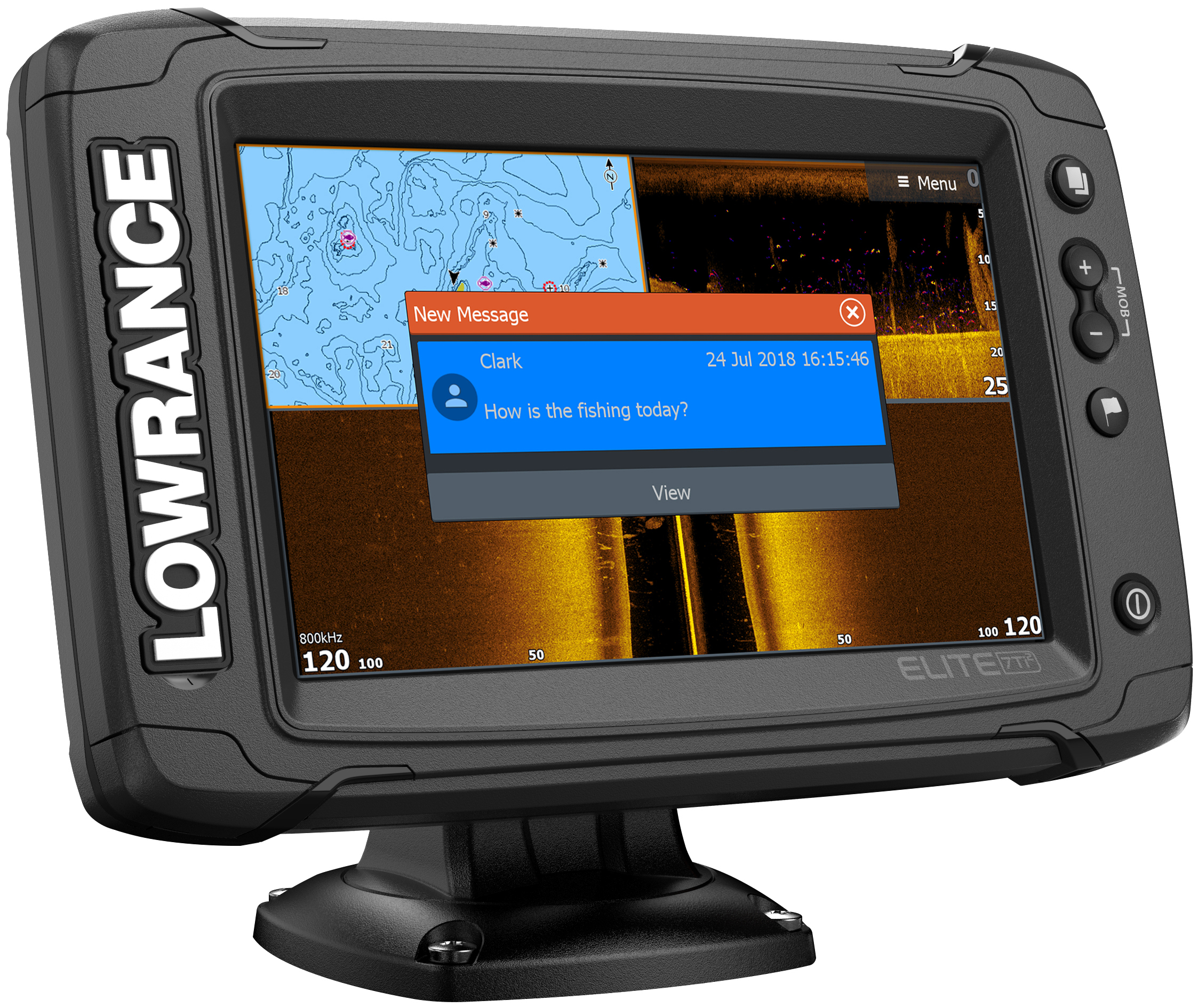 LOWRANCE Elite-7 TI2 ohne Schwinger Angeln, Schifffahrt