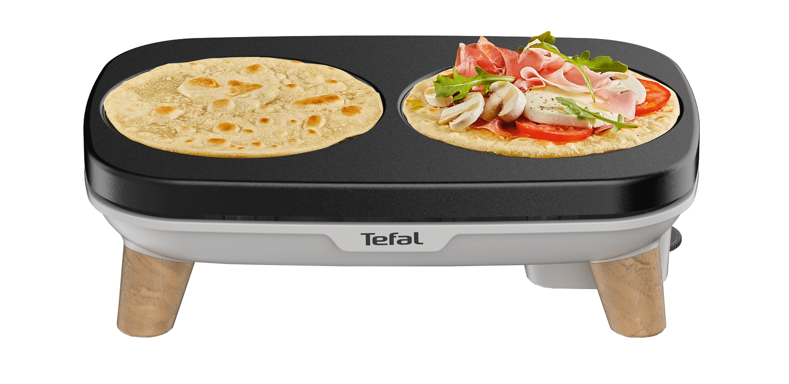 Tefal Crêpière électrique, 6 empreintes, Revêtement antiadhésif, Fonction Thermo