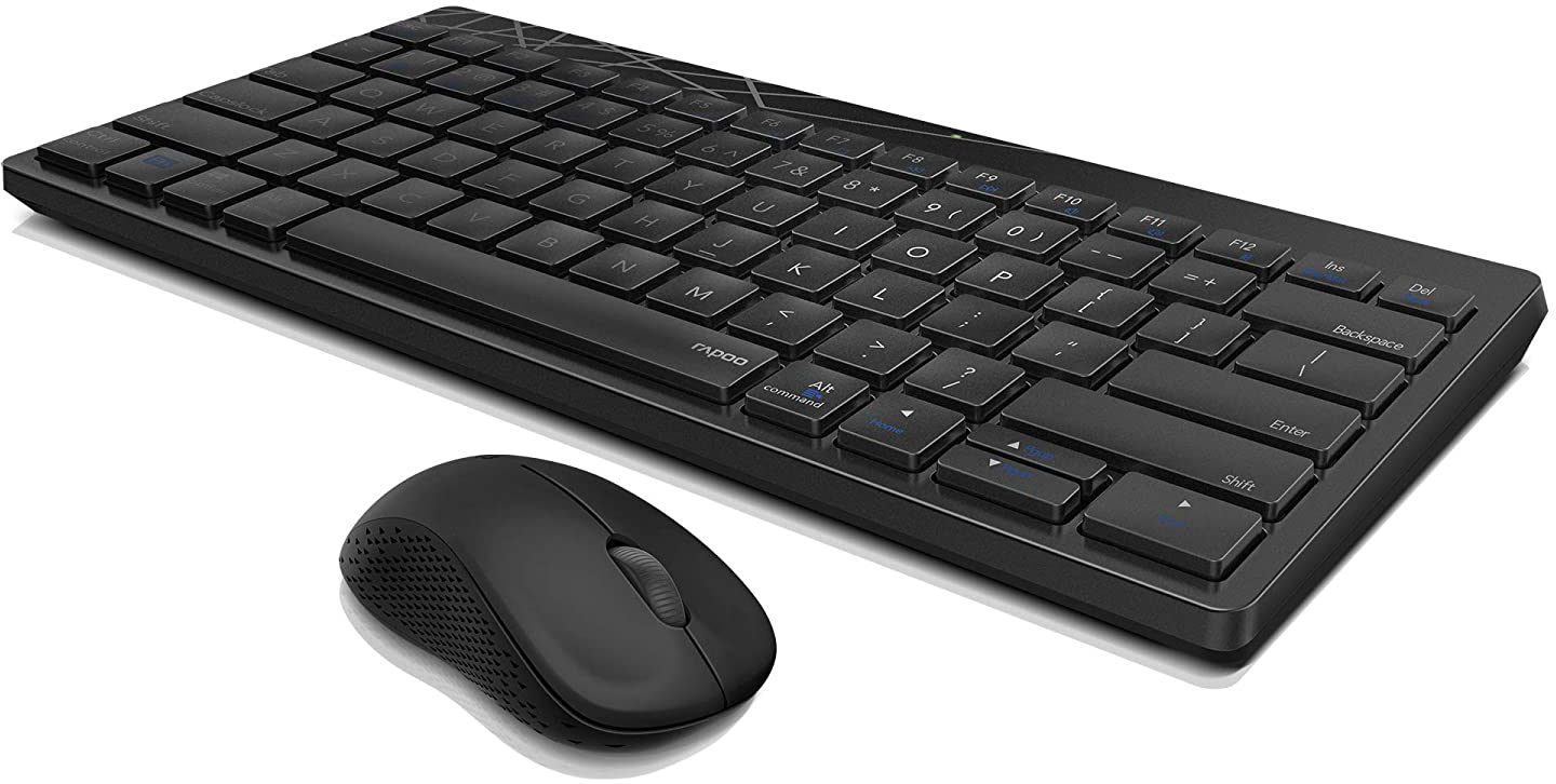 RAPOO Draadloos toetsenbord + Draadloze muis 8000M AZERTY Zwart (19439)
