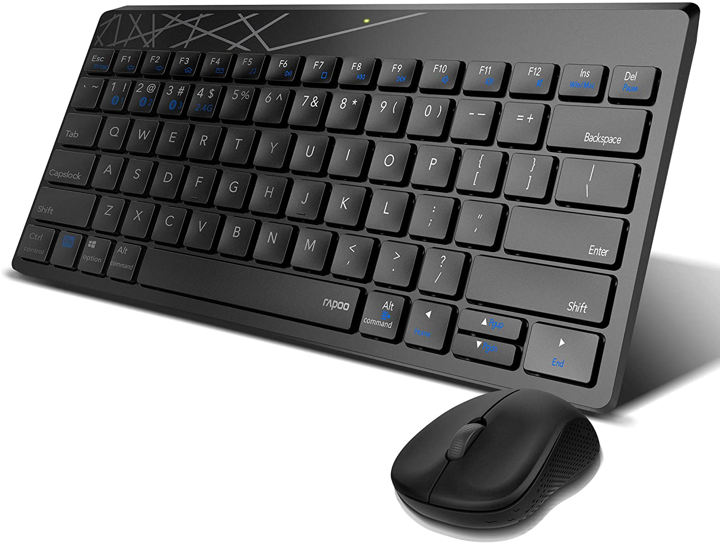 RAPOO Draadloos toetsenbord + Draadloze muis 8000M AZERTY Zwart (19439)