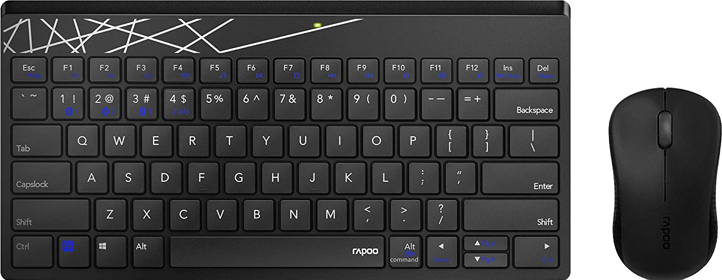 RAPOO Draadloos toetsenbord + Draadloze muis 8000M AZERTY Zwart (19439)