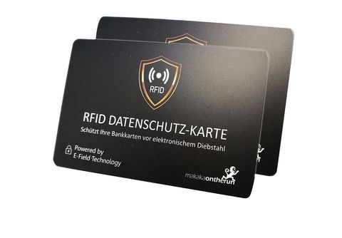 RFID NFC Blocker-Karte Schwarz Doppel, MakakaOnTheRun, Top Tipps