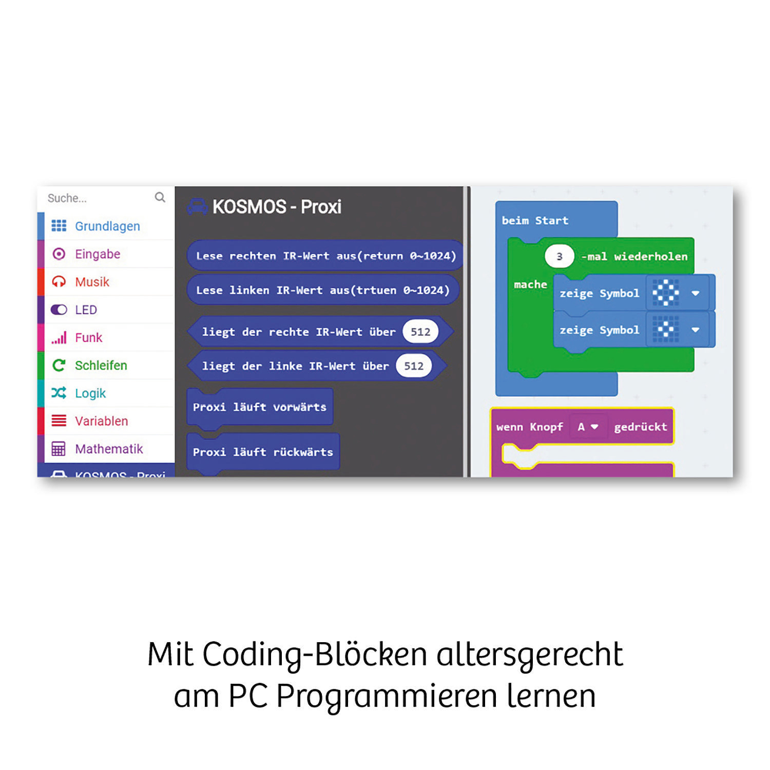 Dein Mehrfarbig KOSMOS - Programmier-Roboter Proxi Experimentierkasten,