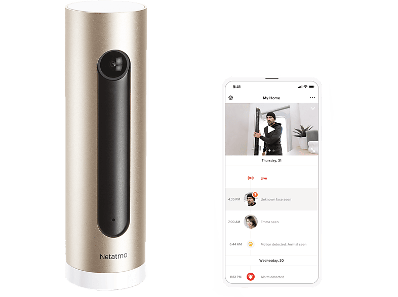 NETATMO Welcome - Überwachungskamera (Full-HD, Smarte Innenkamera mit Gesichtserkennung)