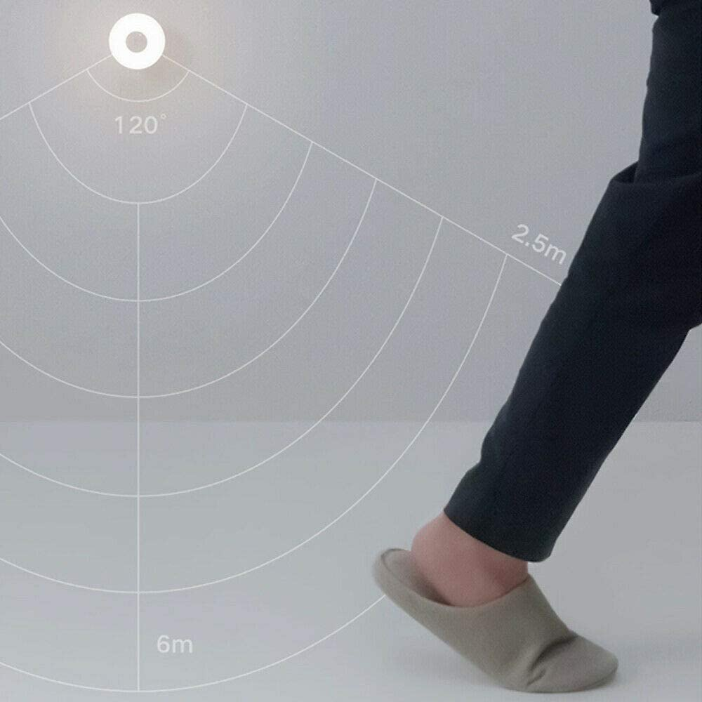 Una persona en la oscuridad caminando, una lámpara brillante en la pared. Se ve un patrón de luz.