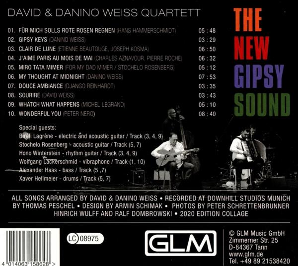 Rückseite eines CD-Albums mit Text, der Songtitel und Credits auflistet.