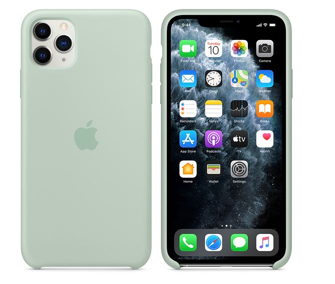 APPLE Silikon Case in Beryll für iPhone 11 Pro Max (MXM92ZM/A) Backcover, für Apple iPhone 11 Pro Max, Beryll