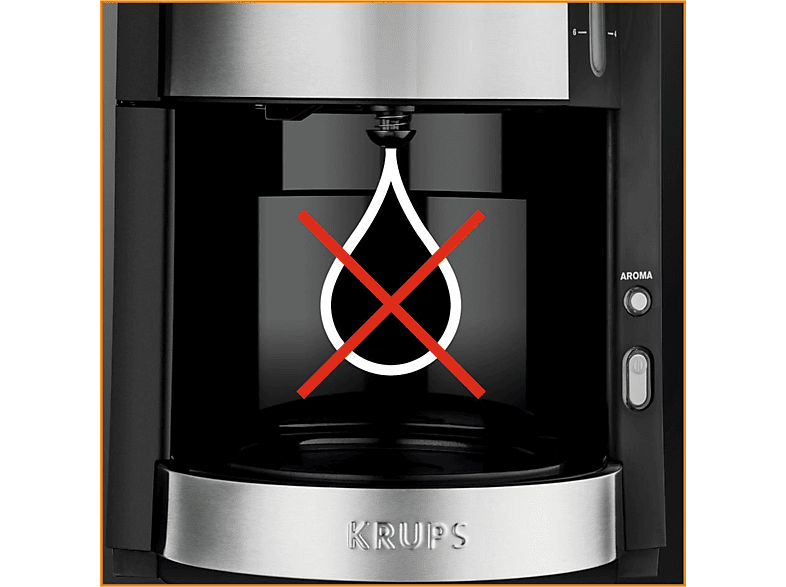 KRUPS KM321 ProAroma Plus Kaffeemaschine Schwarz/Edelstahl