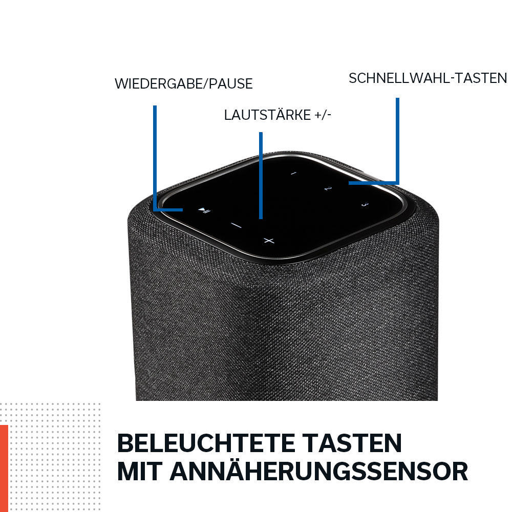 DENON HOME 150 App-steuerbar, Lautsprecher Schwarz Bluetooth