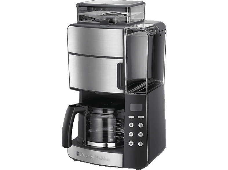RUSSELL HOBBS 25610-56 Grind & Brew Digitale Kaffeemaschine Silber/Grau
